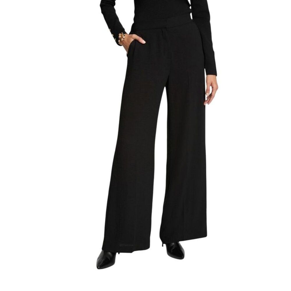 Morgan De Toi Black Polyester Casual Women's Pants